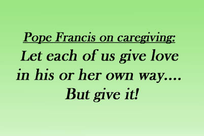Francis on caregiving